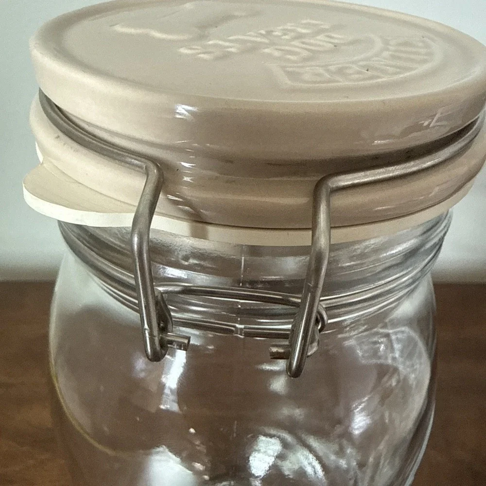KILNER DOG TREAT SWING ROUND CLIP TOP GLASS JAR 3L WIRE SWING BAIL 11